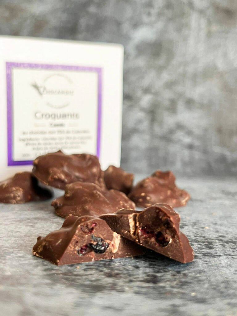Croquants chocolat sans allergène de la marque Chocandiz