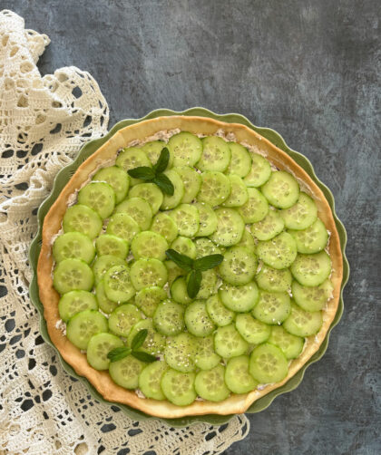 tarte au concombre sans œuf