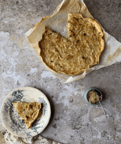 tarte à l'oignon sans oeufs​